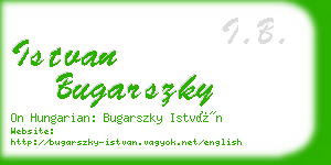 istvan bugarszky business card